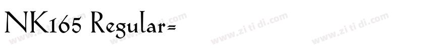NK165 Regular字体转换